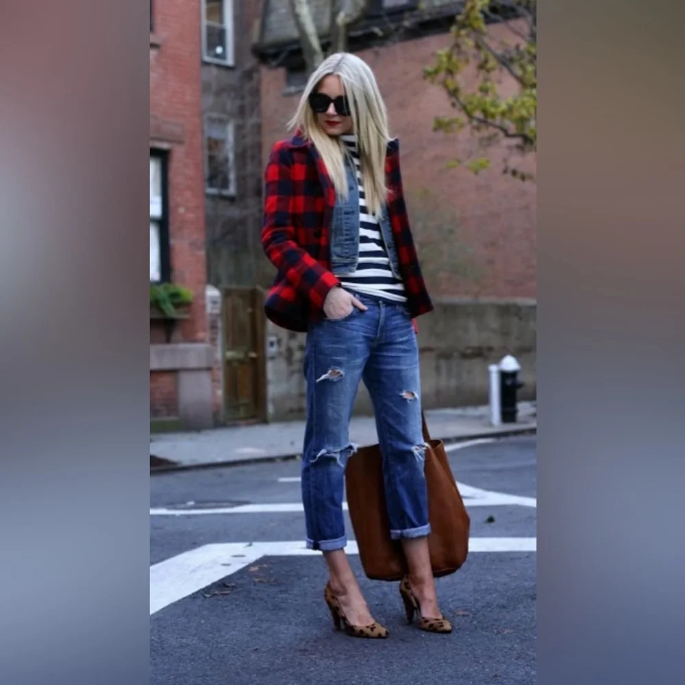 J.Crew | Red Buffalo Check
Peacoat | Jacket size 6 - Picture 2 of 11